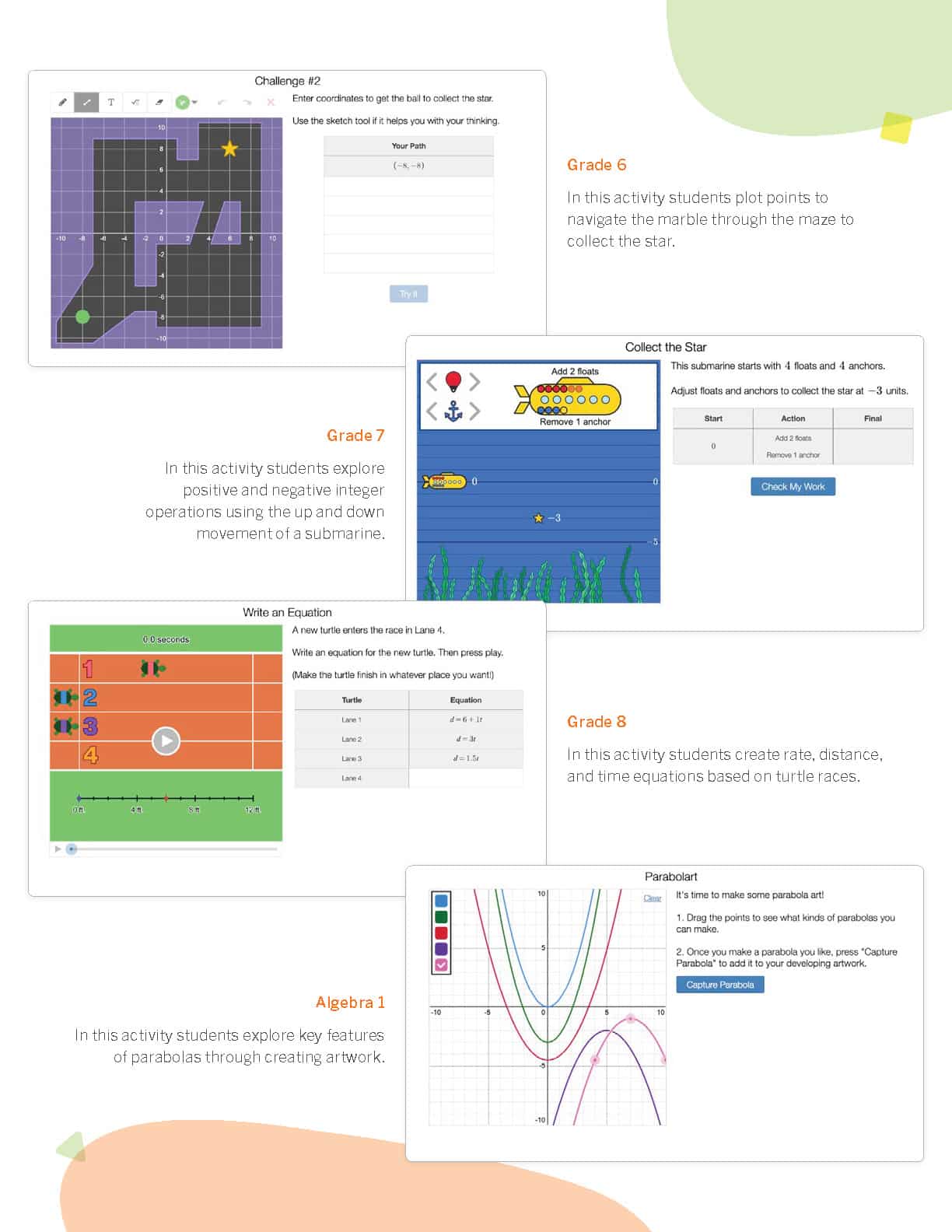 Desmos Classroom and Desmos Math 6A1 Amplify