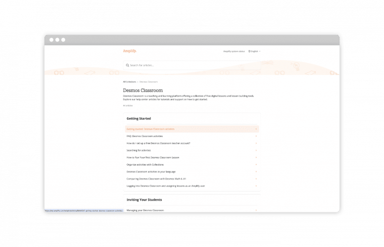 Navigating Desmos Classroom – Amplify